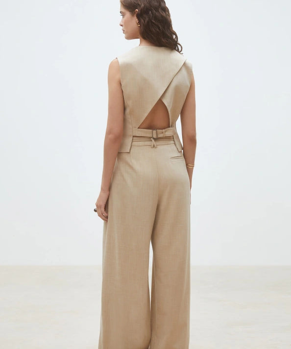 Gilet sans manche dos nu Dylan - Beige - SUNCOO