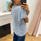 Blouse col V manches volantées Hazalsan - Regate - TBS Femme