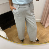 Pantalon large Objlisa - Light Grey Melange - OBJECT
