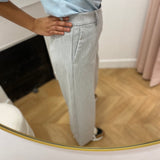 Pantalon large Objlisa - Light Grey Melange - OBJECT