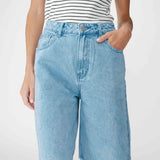 Bermuda long en jean taille haute Will - Skyblue - GRACE & MILA