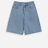 Bermuda long en jean taille haute Will - Skyblue - GRACE & MILA