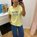 T-shirt brodé Bianca - Blond - C'EST BEAU LA VIE !