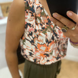 Top sans manches col V - Multicolore - LOLA ESPELETA