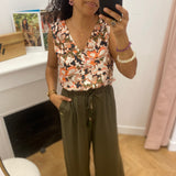 Top sans manches col V - Multicolore - LOLA ESPELETA
