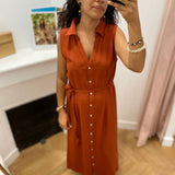 Robe chemise longue sans manches ceinturée Viprisilla - VILA