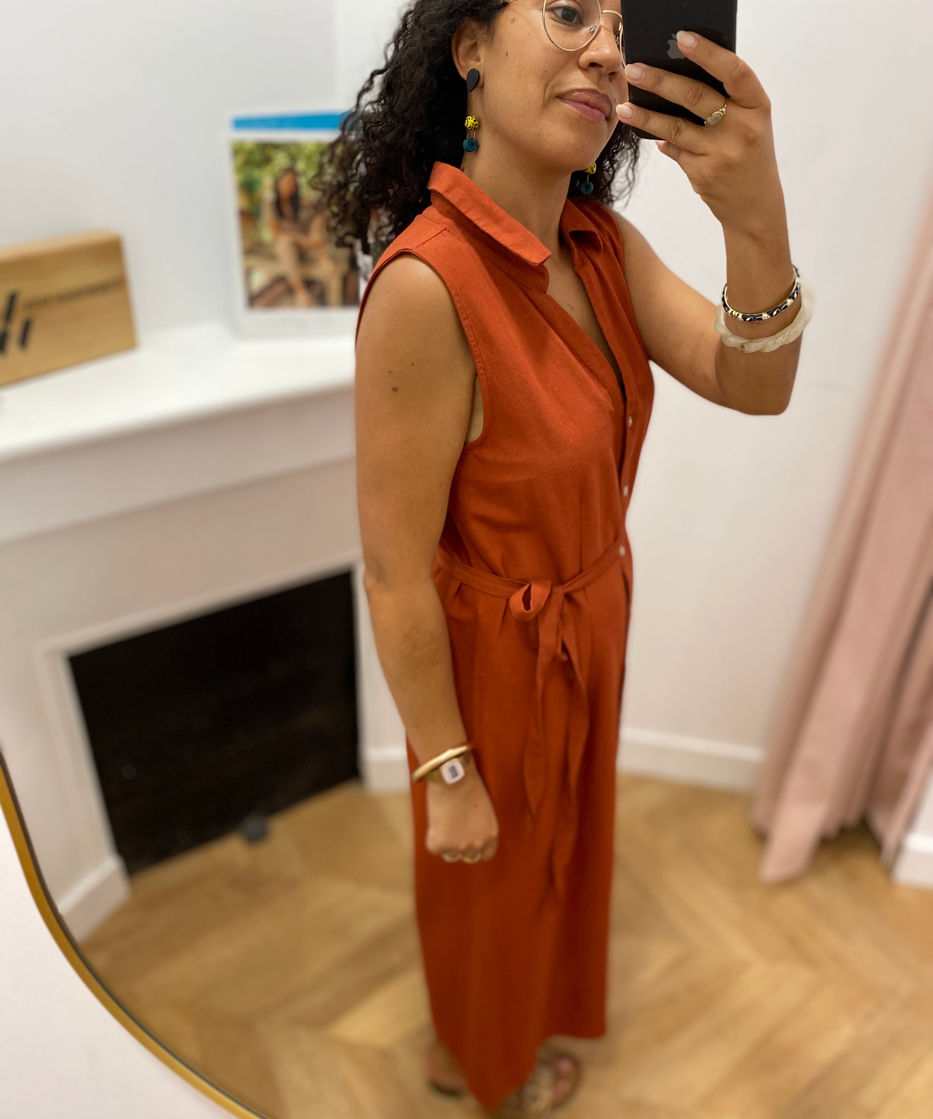 Robe chemise longue sans manches ceinturée Viprisilla - VILA