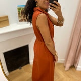 Robe chemise longue sans manches ceinturée Viprisilla - VILA