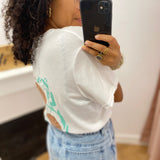 T-shirt à manches courtes print Cannelle - Blanc - C'EST BEAU LA VIE !