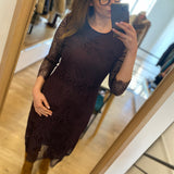 Long Lace Dress - Burgundy - IKKS Women