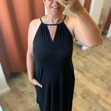 Sleeveless jersey maxi dress - Black - MARC O'POLO WOMEN