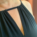 Sleeveless jersey maxi dress - Black - MARC O'POLO WOMEN