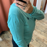 Pull col V manches longues - Vert - US POLO FEMME