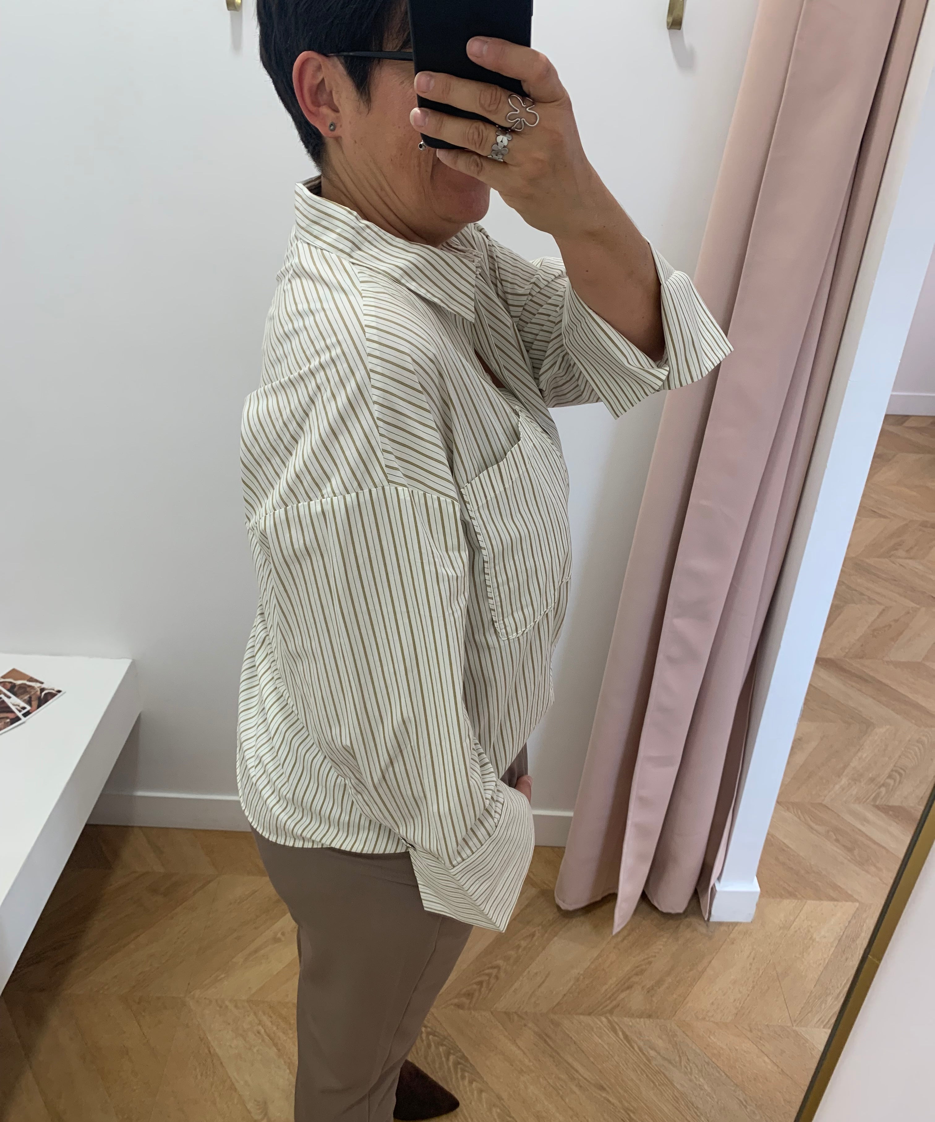 Chemise rayée à manches longues Viroline - Snow White - VILA