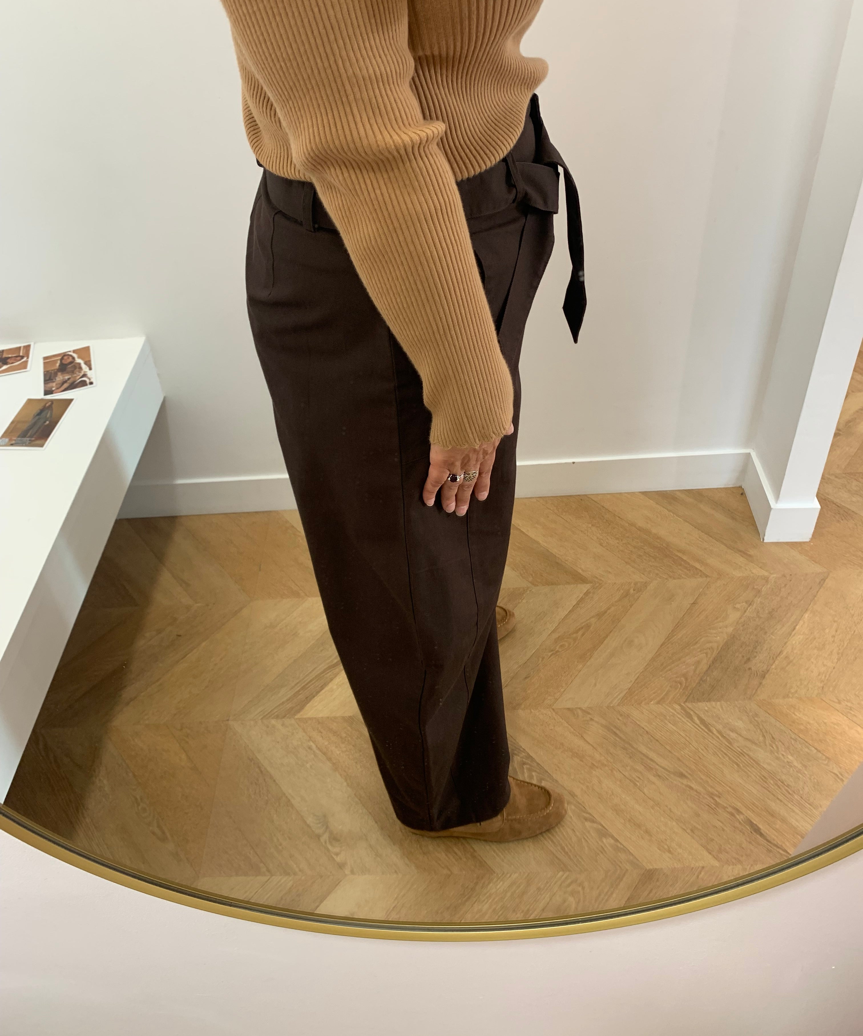 Pantalon barrel Vijemma - Coffee Bean - VILA