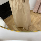 Jupe longue en coton craquant Blanche - Sable - C'EST BEAU LA VIE