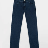 Vue à plat du jean 5 poches bleu marine TBS HOMME Benjipoc