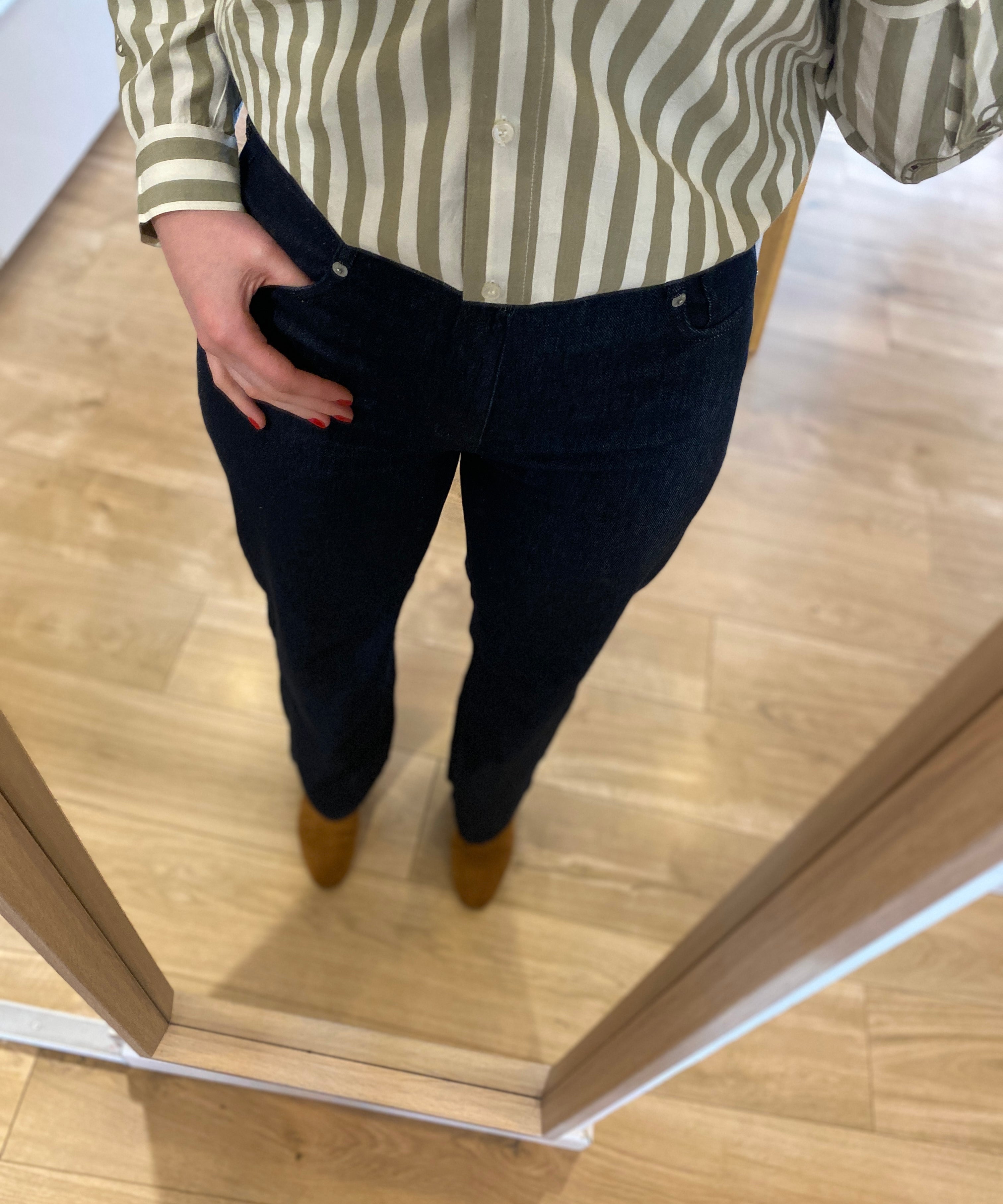 Jean bootcut taille haute 7/8 Livie - Bleu canard - IKKS WOMEN