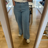 Jean large délavé taille haute Louela - Bleach - DES PETITS HAUTS