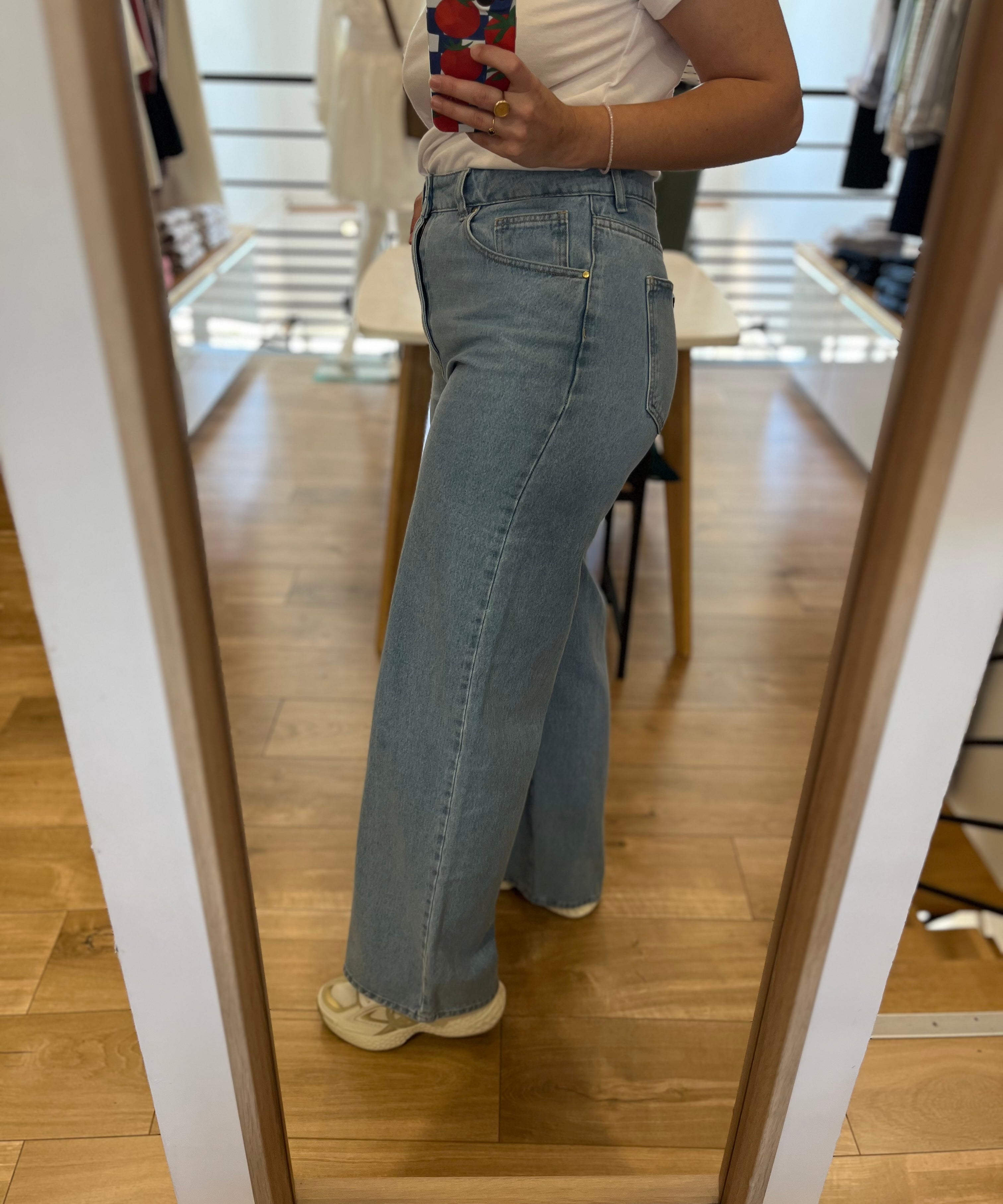 Jean large délavé taille haute Louela - Bleach - DES PETITS HAUTS