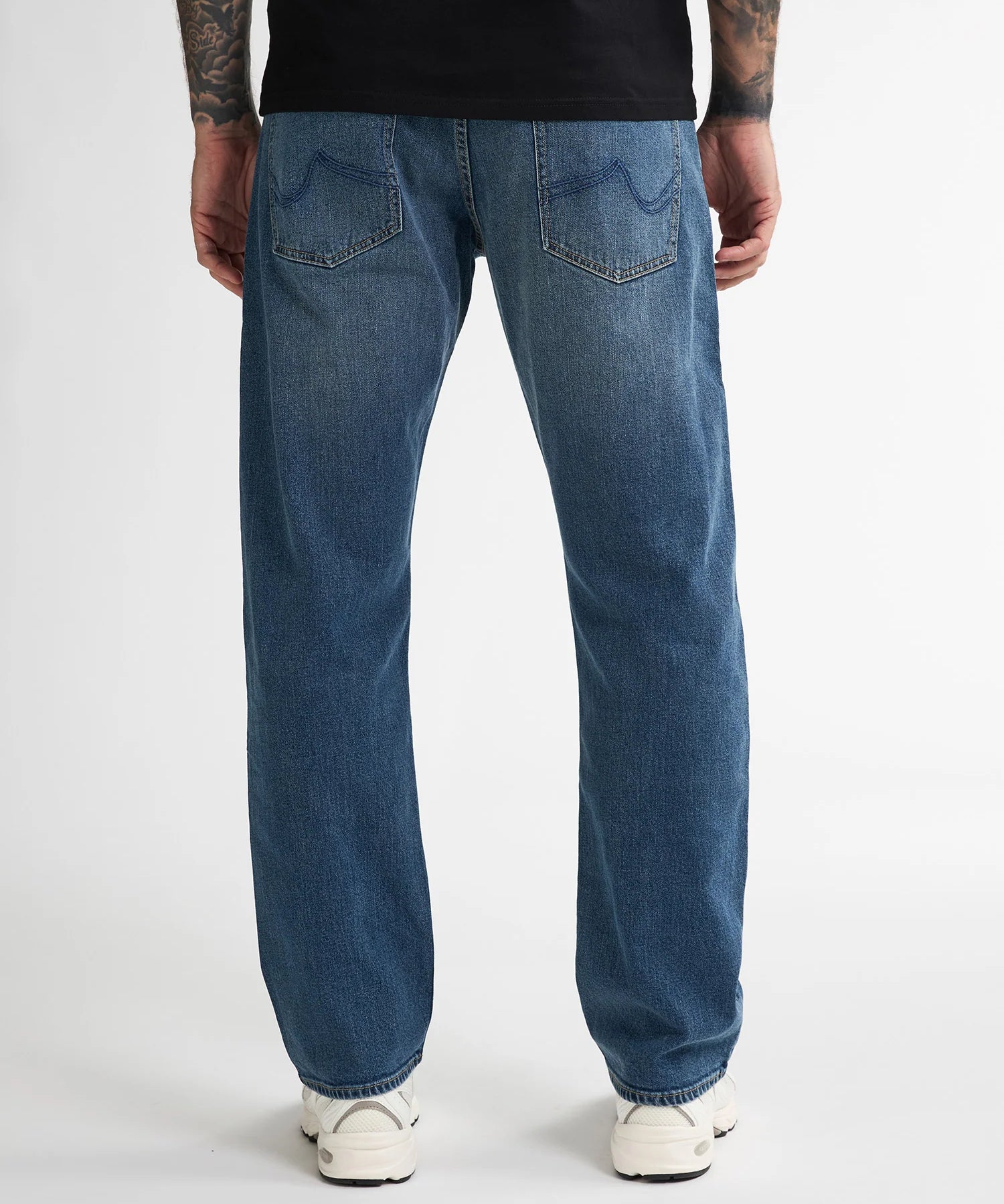 Jean décontracté coupe ample Lewis - Bleu moyen - PETROL INDUSTRIES HOMME
