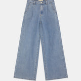 Jean large plissé Rudy - Bleu clair - SUNCOO