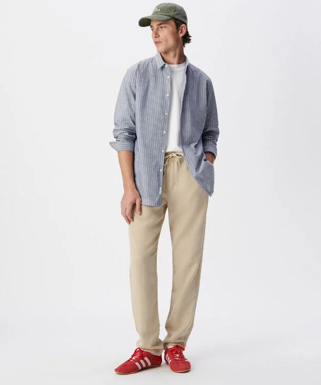 Jogpant homme chic en toile de lin M322123 - Beige - IKKS MEN