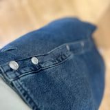 Jupe jean midi à taille haute asymétrique B327245 - Turquoise - IKKS WOMEN
