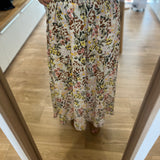 Jupe longue fleurie à taille smockée élastique Roxie - Verveine - DES PETITS HAUTS