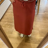 Jupe mi-longue en viscose effet lin Tinga - Argile - SUN VALLEY FEMME