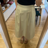 Jupe midi évasée à plis structurés B327065 - Beige - IKKS WOMEN