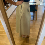 Jupe midi évasée à plis structurés B327065 - Beige - IKKS WOMEN