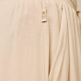 Jupe mi-longue en viscose effet lin Tinga - Beige clair - SUN VALLEY FEMME