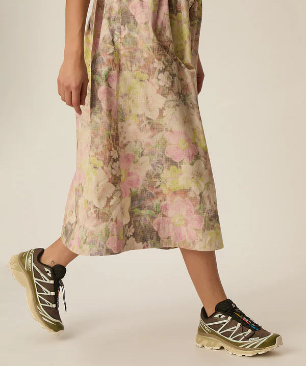 Jupe midi imperméable imprimé fleuri Ylane - Bouquet - DES PETITS HAUTS