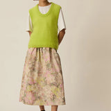 Jupe midi imperméable imprimé fleuri Ylane - Bouquet - DES PETITS HAUTS