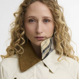 Veste courte détails tartan Beadnell - Perle claire & beige - BARBOUR FEMME
