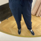Pantalon fluide ceinture élastiquée Linnapan - Marine - TBS Femme