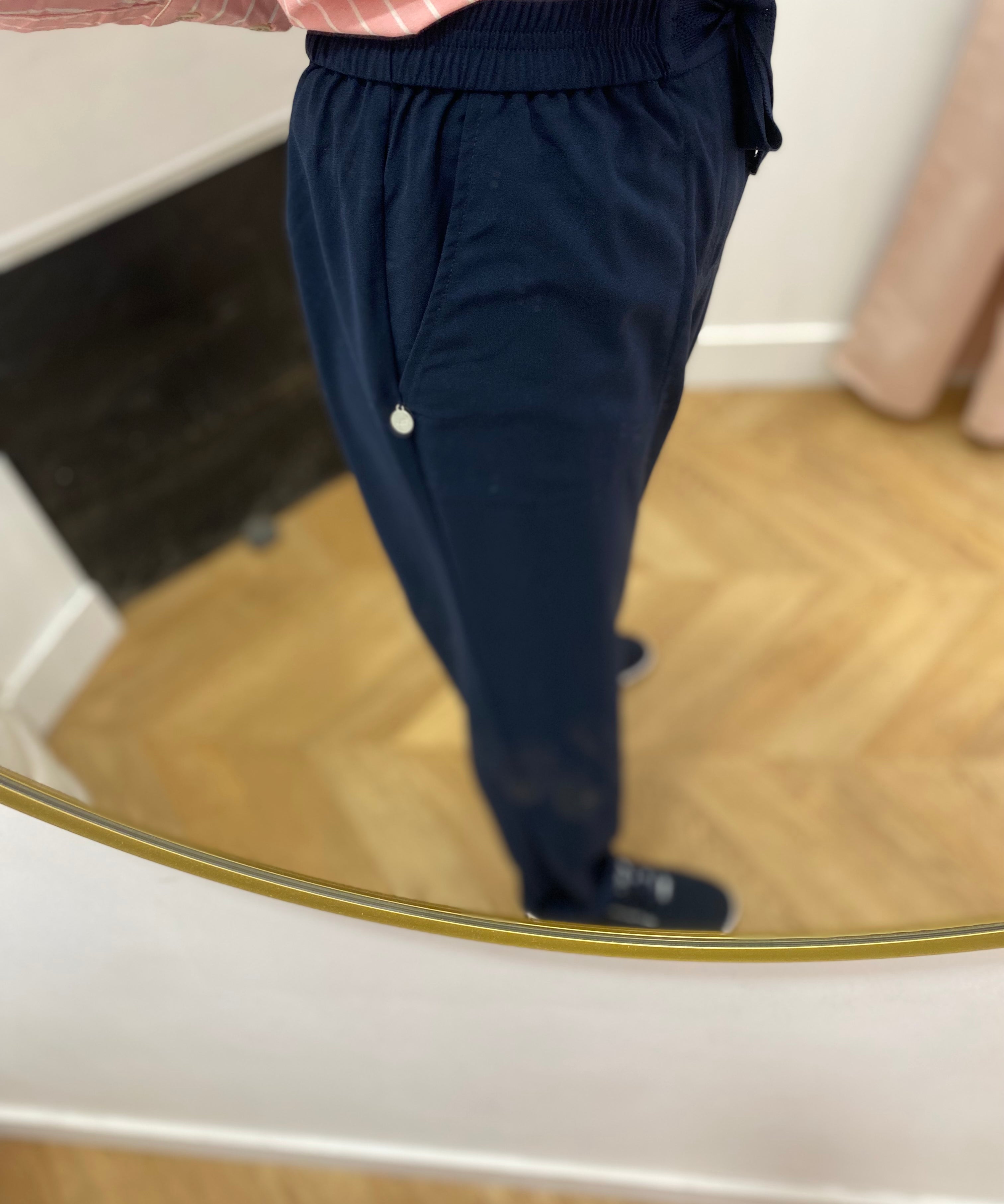 Pantalon fluide ceinture élastiquée Linnapan - Marine - TBS Femme