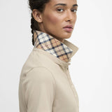 Polo ajusté à détails tartan Portsdown - Sable - BARBOUR FEMME
