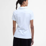 Polo ajusté à détails tartan Portsdown - Blanc hessian - BARBOUR FEMME