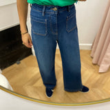 Jean large taille haute avec poches plaquées - Stone - LOLA ESPELETA