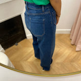 Jean large taille haute avec poches plaquées - Stone - LOLA ESPELETA