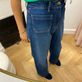 Jean large taille haute avec poches plaquées - Stone - LOLA ESPELETA