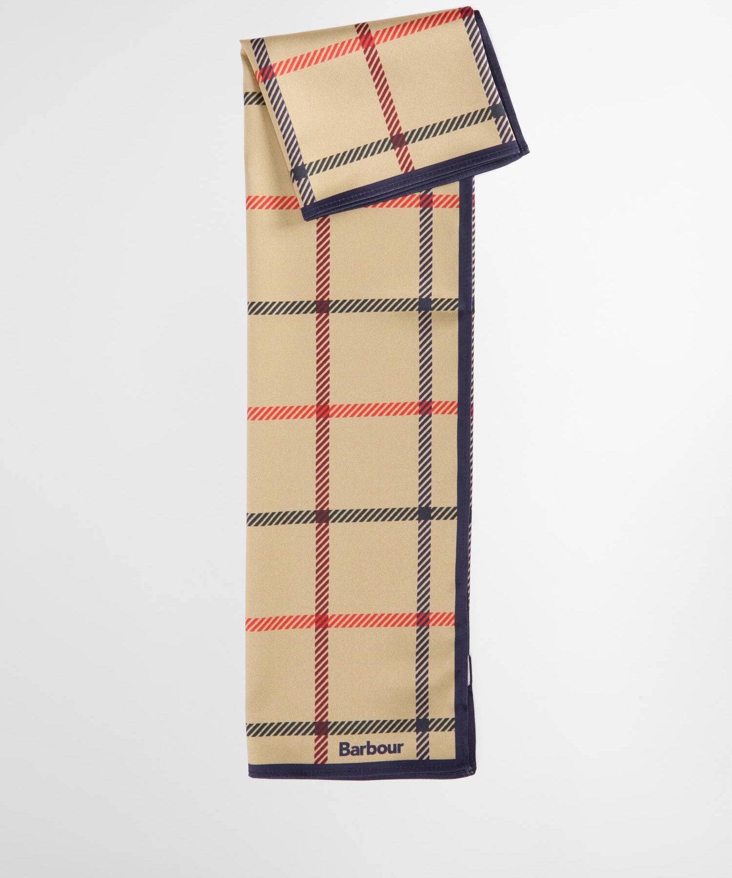 Foulard carré à carreaux Mackworth - Beige - BARBOUR FEMME