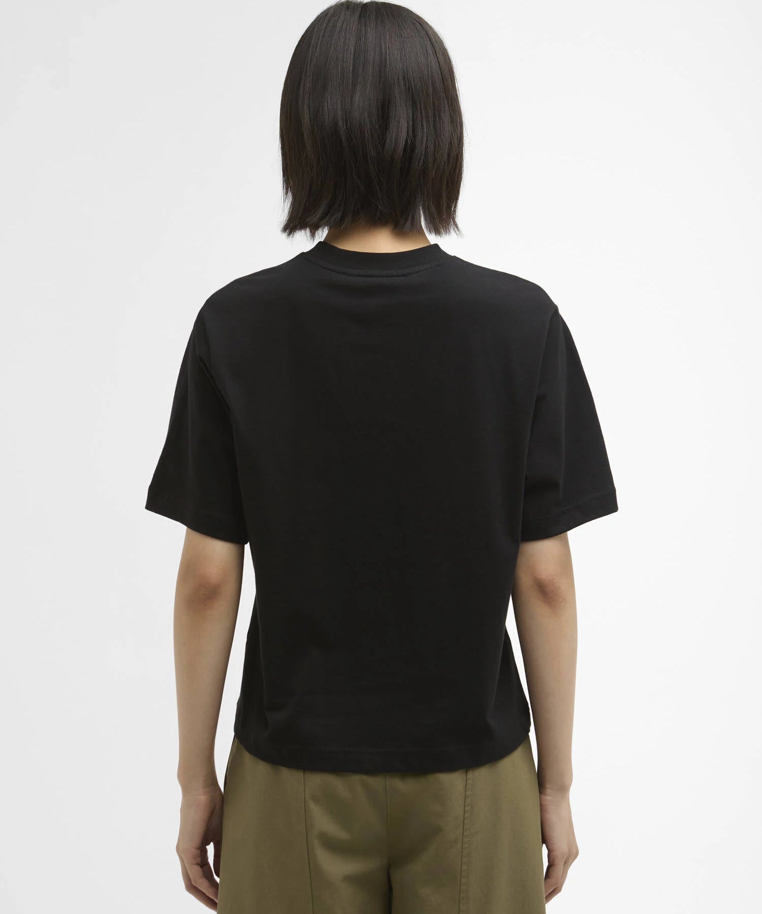T-shirt oversize en pur coton Marjorie - Noir - BARBOUR FEMME