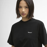 T-shirt oversize en pur coton Marjorie - Noir - BARBOUR FEMME