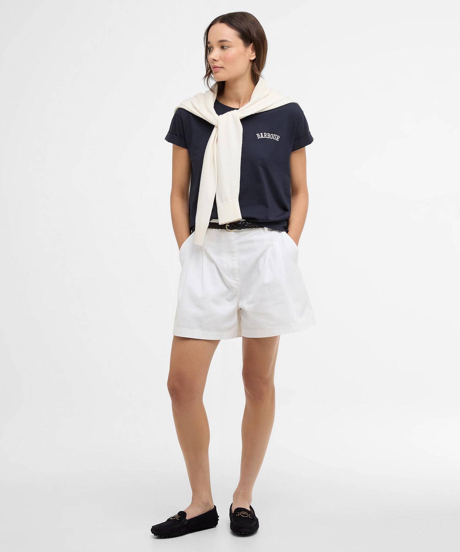 T-shirt ample en pur coton Bede - Marine - BARBOUR FEMME