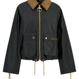 Veste courte cirée Marron - Vert fern ancient - BARBOUR FEMME