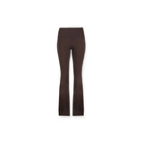 Visuel de face du legging évasé taille haute marron chocolat NO NAME Carter