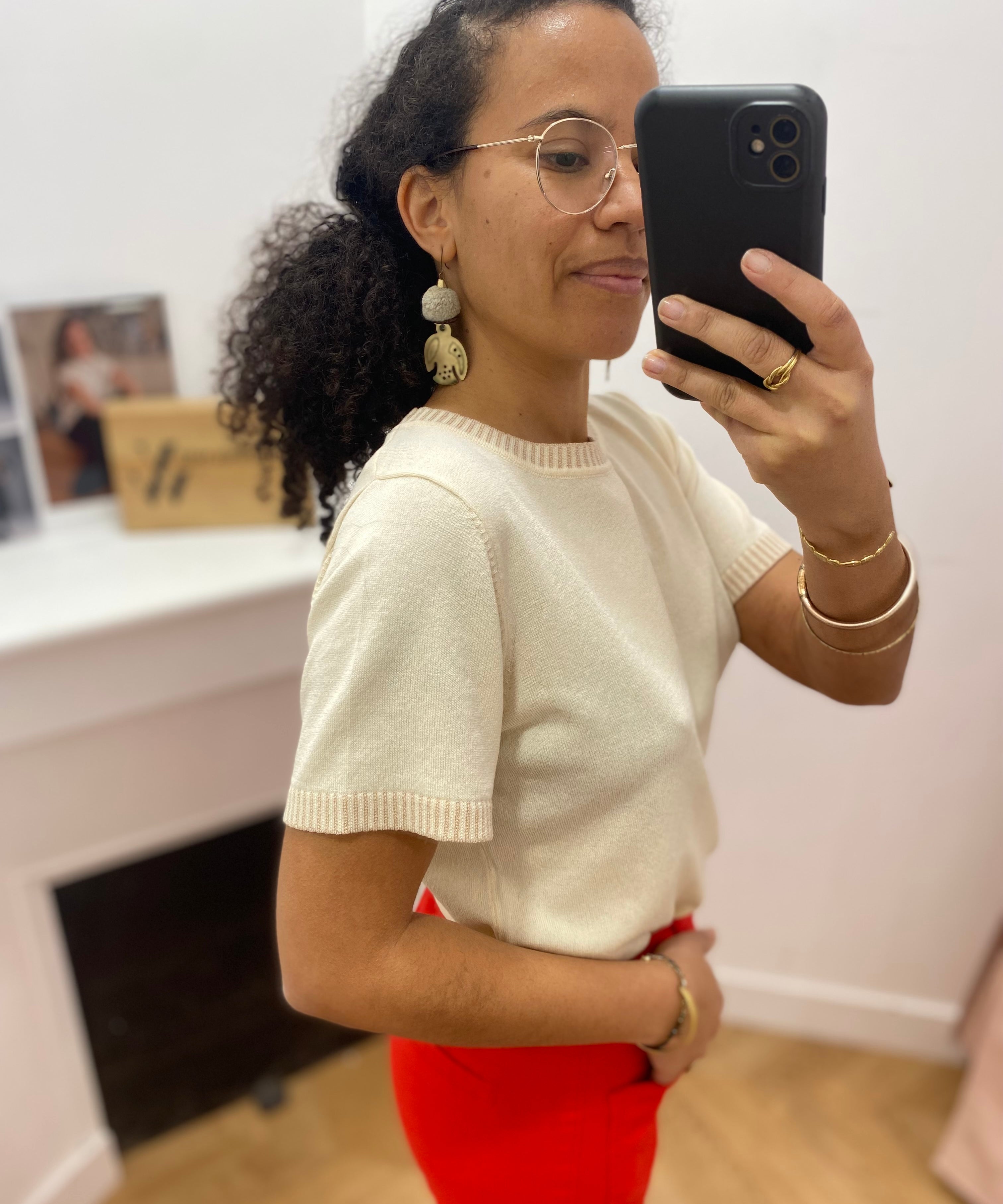 Pull manches courtes Missy - Naturel - LA PETITE ETOILE